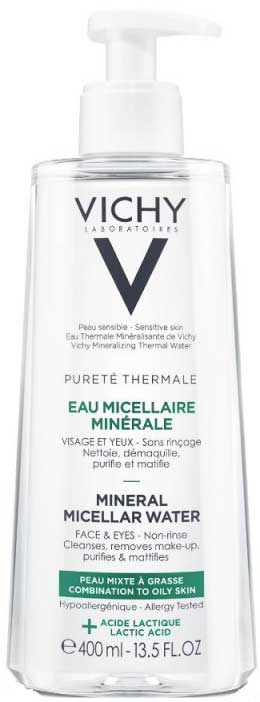 Vichy Purete Thermale Eau Micellar Minerale Water Κανον/Μεικτή Επιδερμίδα, 400ml