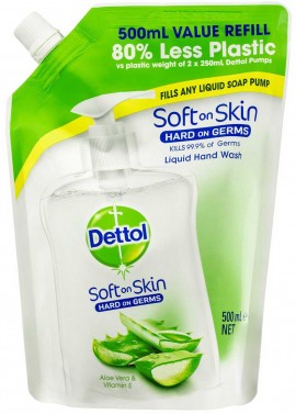 Dettol Refil Liquid Soap Aloe, 500ml