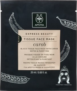 Apivita Express Beauty Tissue Mask Mε Χαρούπι, 20ml