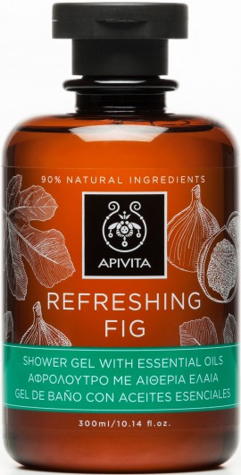 Apivita Refreshing fig Shower Gel With Essential Oils,300ml