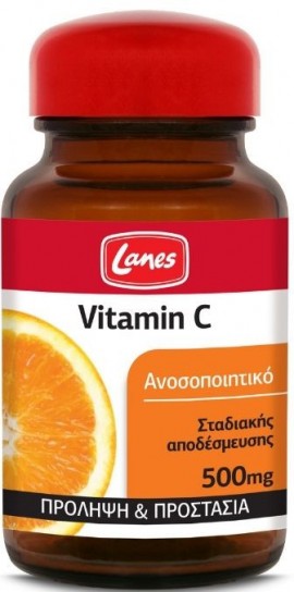 Lanes Vitamin C 500mg, 30 Tαμπλέτες