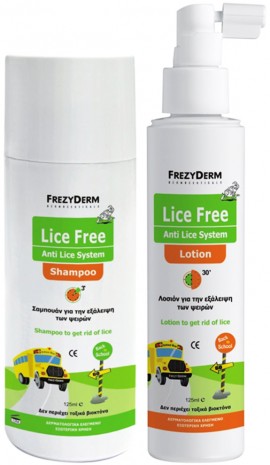 Frezyderm Lice Free Set, Shampoo 125ml & Lotion 125ml