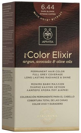 Apivita My Color Elixir 6.44 Ξανθό Σκούρο Έντονο Χάλκινο