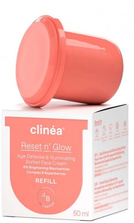 Clinéa Reset n Glow Age Defence Sorbet Face Cream Refil, 50ml