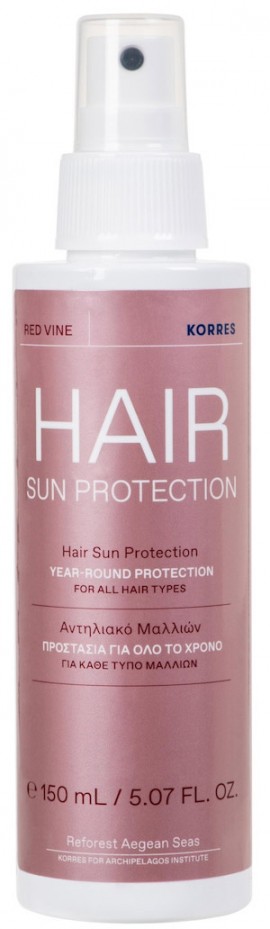 Korres Hair Sun Protection Αντηλιακό Μαλλιών Κόκκινο Αμπέλι, 150ml
