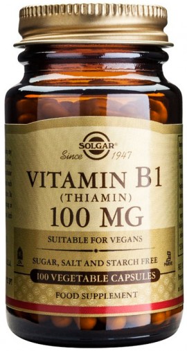 Solgar Vitamin B1 100mg, 100 Κάψουλες