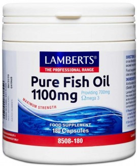 Lamberts Pure Fish Oil 1100mg, 180 Κάψουλες