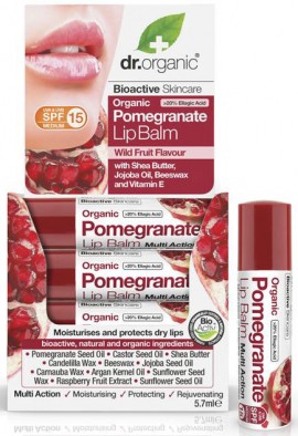 Dr. Organic Pomegranate Lip Balm, 5.7ml