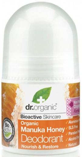 Dr. Organic Manuka Honey Deodorant Roll On, 50ml