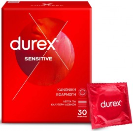 Durex Sensitive Κανονική Εφαρμογή, 30 Τεμάχια