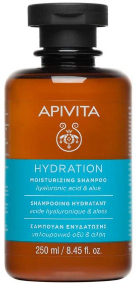 Αpivita Moisturizing Σαμπουάν Με Υαλουρονικό Οξύ & Αλόη, 250ml