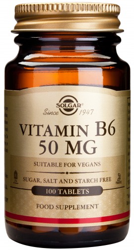 Solgar Vitamin B6 50mg, 100 Ταμπλέτες