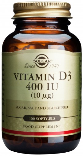Solgar Vitamin D3 400IU, 100 Κάψουλες