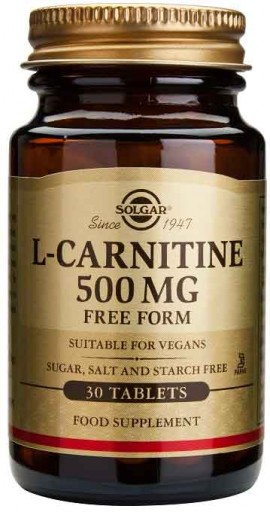 Solgar L- Carnitine 500mg, 30 Ταμπλέτες