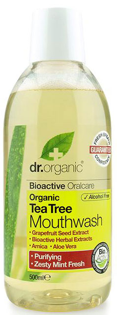 Dr. Organic Tea Tree Mouthwash, 500ml