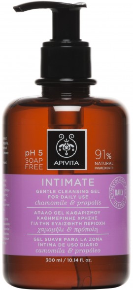 Apivita  Ιntimate Daily, Gel Καθαρισμού Για Την Ευαίσθητη Περιοχή 300ml