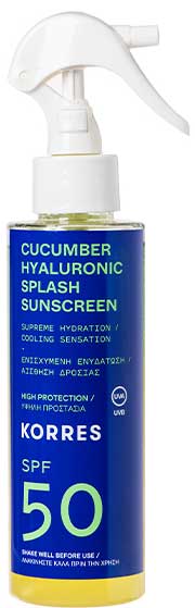 Korres Cucumber Hyaluronic Splash Sunscreen SPF50, 150ml