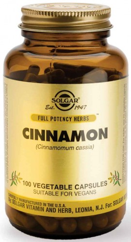 Solgar Cinnamon 500mg, 100 Κάψουλες