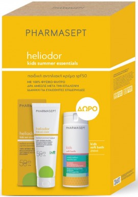 Pharmasept PROMO Heliodor Kids Sun Cream SPF50, 150ml & ΔΩΡΟ Soft Bath 250ml