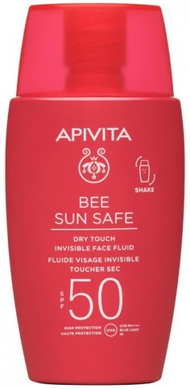 Apivita Bee Sun Safe Dry Touch Invisible Face Fluid SPF50, 50ml