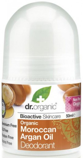Dr. Organic Moroccan Argan Oil Deodorant Roll On, 50ml