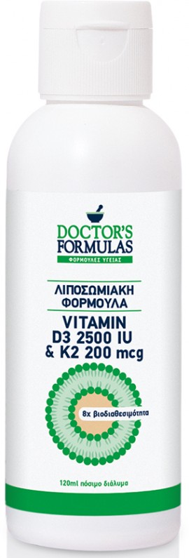 Doctors Formulas Vitamin D3 2500 IU & K2 200mcg, 120ml