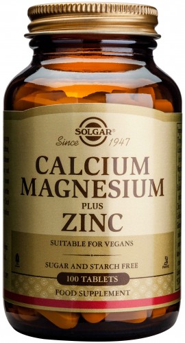 Solgar Calcium Magnesium Plus Zinc, 100 Ταμπλέτες