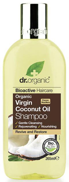 Dr. Organic Coconut Oil Shampoo, 265ml