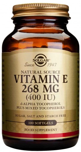 Solgar Vitamin E268mg 400IU, 100 Κάψουλες