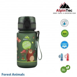 Alpintec Παγούρι Ζώα Του Δάσους Σκούρο Πράσινο, 350ml