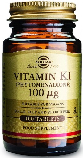 Solgar Vitamin K1 100mg, 100 Κάψουλες
