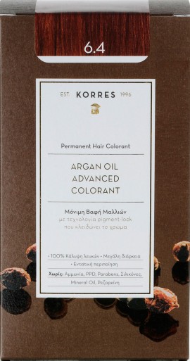 Korres Argan Oil Advanced Colorant 6.4 Ξανθό Σκούρο Χάλκινο, 50ml