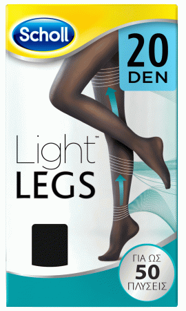 Scholl Light Legs 20 Den Large  Μαύρο, 1 Τεμάχιο