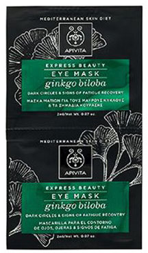 Apivita  Express Beauty Μάσκα Ματιών Με Ginkgo Βιloba,2x2 mlΜ