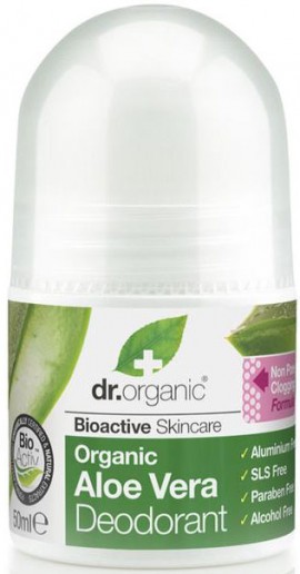 Dr. Organic Aloe Vera Deodorant Roll On, 50ml