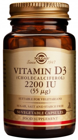 Solgar Vitamin D3 2200IU, 50 Κάψουλες
