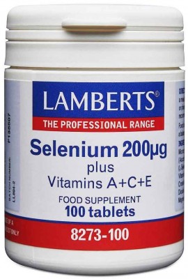 Lamberts Selenium 200mg Plus  A+ C+ E, 100 Ταμπλέτες