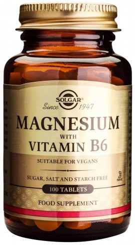 Solgar Magnesium +B6, 100 Ταμπλέτες