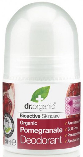 Dr. Organic Pomegranate Deodorant Roll On, 50ml