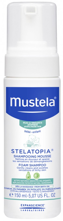 Mustela Stelatopia Foam Shampoo, 150ml