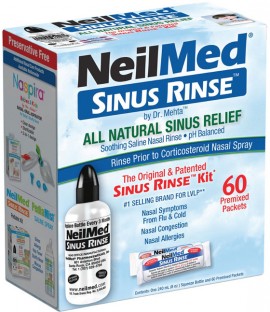 NeilMed Sinus Rinse Kit Για Ενήλικες, 1 Συσκεύη & 60 Φακελάκια