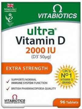 Vitabiotics Ultra D3 2000 IU, 96 Ταμπλέτες