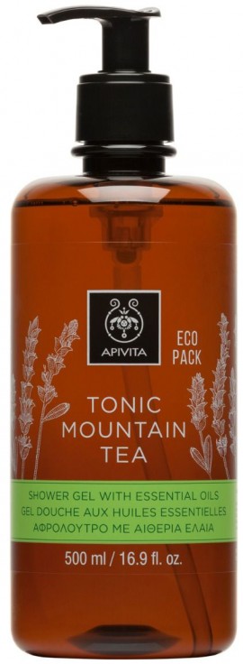 Apivita Tonic Mountain Tea Shower Gel With Essential Oils, 500ml