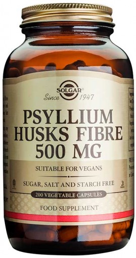 Solgar Psyllium Husk Fiber 500mg, 200 Κάψουλες