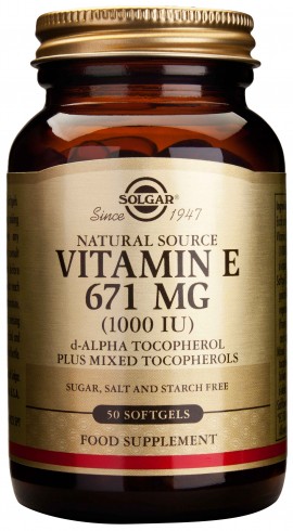 Solgar Vitamin E671mg 1000IU, 50 Κάψουλες