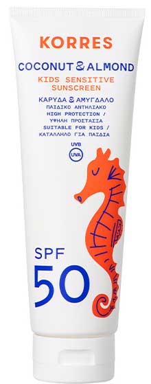 Korres Coconut & Almond Kids Sensitive Sunscreen SPF50, 100ml