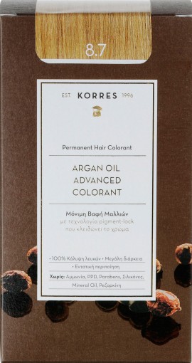 Korres Argan Oil Advanced Colorant 8.7 Καραμέλα, 50ml