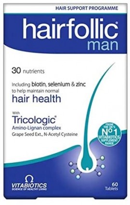 Vitabiotics Hairfolic Man, 60 Ταμπλέτες