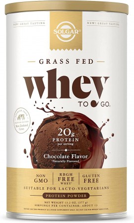 Solgar Grass Fed Whey To Go Σοκολάτα, 377gr
