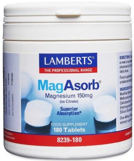 Lamberts MagAsorb 150mg, 180 Tαμπλέτες